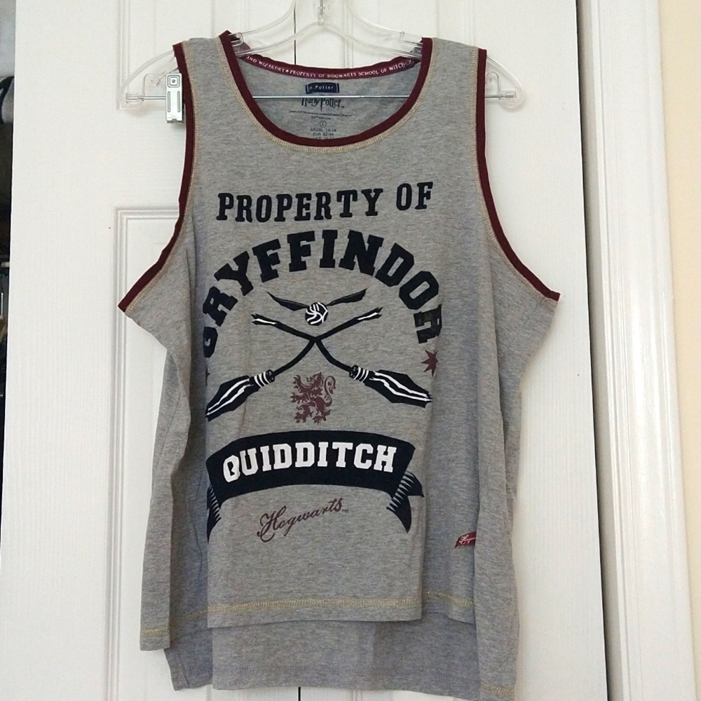 HARRY POOTER GRYFFINDOR QUIDDITCH MUSCLE TANK